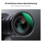 18 Nanobeschichtungen auf der Oberfläche der Black Mist 1/8 & ND2-ND32 2 in 1 Filter Nano-Klear Serie