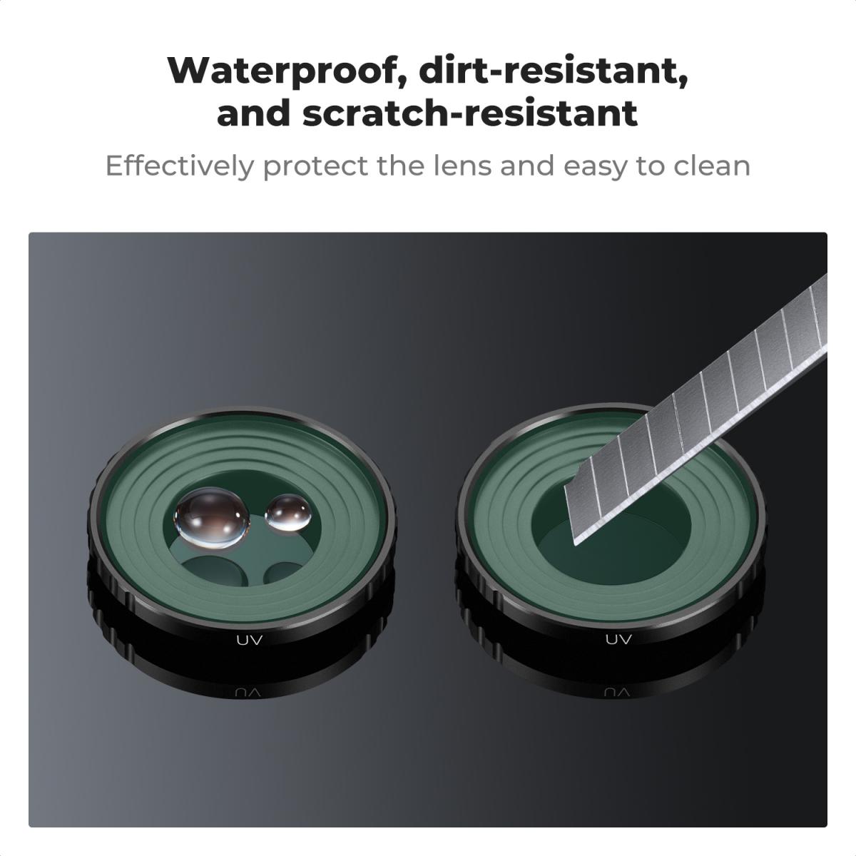 UV-beskyttelseslinsefilter med 28-lags belegg Kompatibel med DJI Osmo Action 4, Osmo Action 5 Pro