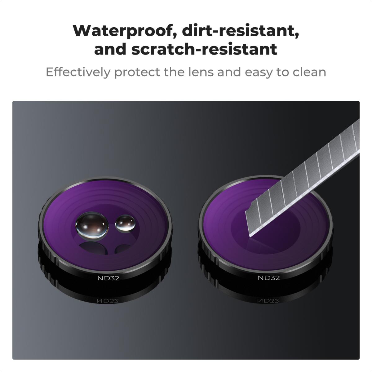 ND32 (5 stopp) objektivfilter nøytral tetthet med 28-lags belegg Kompatibel med DJI Osmo Action 4, Osmo Action 5 Pro
