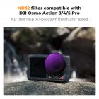 K&F Concept Push-in Fit ND32 (5-stopps) linsefilter for DJI Osmo Action 5 Pro/Osmo Action 4/Osmo Action 3, 28 flerlags nøytral tetthetslysreduksjonsfilter, optisk glass/aluminiumslegeringsramme