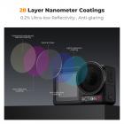 K&F Concept Push-in Fit ND32 (5-stopps) linsefilter for DJI Osmo Action 5 Pro/Osmo Action 4/Osmo Action 3, 28 flerlags nøytral tetthetslysreduksjonsfilter, optisk glass/aluminiumslegeringsramme