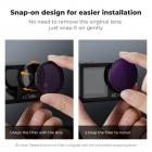 K&F Concept Push-in Fit ND32 (5-stopps) linsefilter for DJI Osmo Action 5 Pro/Osmo Action 4/Osmo Action 3, 28 flerlags nøytral tetthetslysreduksjonsfilter, optisk glass/aluminiumslegeringsramme