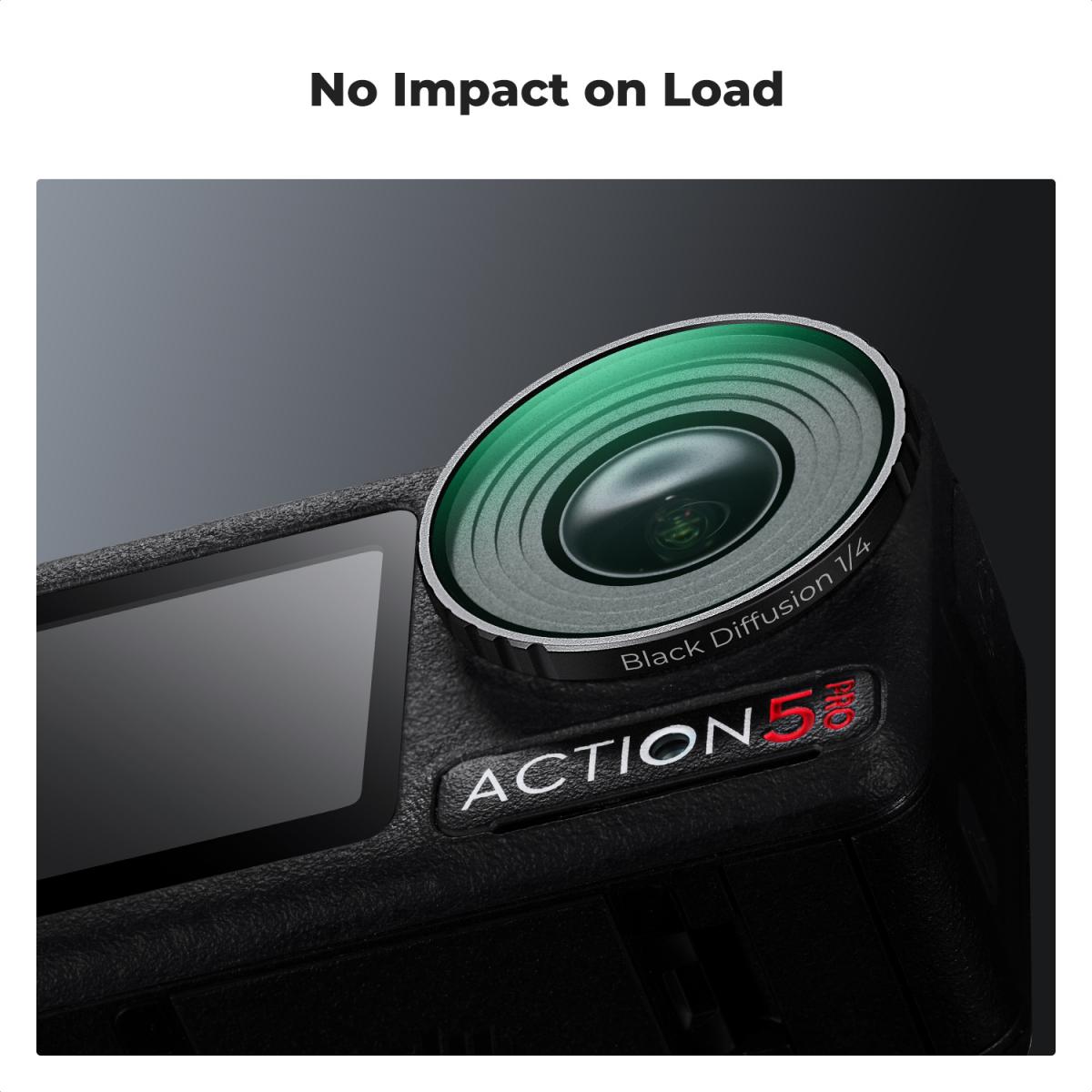 K&F Concept DJI OSMO Action 5 PRO Filtro Black-Mist 1/4, Compatibile con DJI OSMO Action 5 PRO, DJI OSMO Action 4 con 28 Strati Nano-Rivestimento