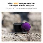 K&F Concept Filtro per obiettivo Push in Fit ND16 (4 stop) per DJI Osmo Action 5 Pro/Osmo Action 4/Osmo Action 3, Filtro a Densità Neutra con 28 Strati Multistrato, Vetro Ottico/Telaio in Lega di Alluminio