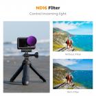 K&F Concept Push-in Fit ND16 (4-stopps) linsefilter for DJI Osmo Action 5 Pro/Osmo Action 4/Osmo Action 3, 28 flerlags nøytral tetthetslysreduksjonsfilter, optisk glass/aluminiumslegeringsramme
