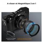 Filtre MCUV pour objectif Fuji X100, verre optique HD multicouche résistant aux rayures, compatible avec les séries Fuji X100, X100F, X100S, X100T, X100V, X100VI Nano-Xcel (noir)