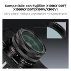 Filtro di Protezione UV per Fujifilm X100, Filtro MCUV con 28 Strati di Rivestimento Nano Compatibile con Fotocamera Fujifilm X100 X100S X100F X100T X100V X100VI(Nera) Serie Nano-Xcel