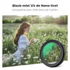 Filtre Black Mist 1/4 pour objectif Fuji X100, verre optique HD multicouche résistant aux rayures, compatible avec les séries Fuji X100, X100F, X100S, X100T, X100V, X100VI Nano-Xcel (noir)