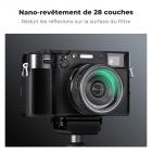 Filtre Black Mist 1/4 pour objectif Fuji X100, verre optique HD multicouche résistant aux rayures, compatible avec les séries Fuji X100, X100F, X100S, X100T, X100V, X100VI Nano-Xcel (noir)