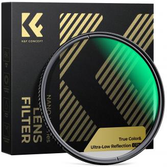 K&F Concept 46mm True Color Polfilter mit Ultra-niedrige Reflektivität, True Color CPL & Ultra-niedrige Reflexion Polfilter Optisches Glas mit Multi-Nano Beschichtung Nano-Xcel Serie