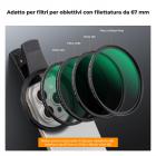 67mm Kit Filtro per obiettivo della Fotocamera del Telefono con Clip Filtro Black Mist 1/8, Applicabile a Tutti i Modelli di Telefono Cellulare