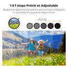 Filtre polarisant circulaire ND2-32 variable (1-5 arrêts) et effet brume noir 72 mm 1/4" CPL 3 en 1 avec 18 couches multicouches Série Nano-Klear