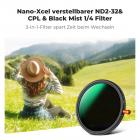Nano-Xcel verstellbarer ND2-32 CPL& Black Mist 1/4 Filter 3 in 1 Filter spart Zeit beim Wechseln