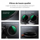 Filtre polarisant circulaire et variable ND2-32 (1-5 arrêts) de 62 mm CPL et filtre d'objectif HD 3 en 1 Black Mist 1/4 avec 28 couches multicouches pour objectifs d'appareil photo série Nano-Xcel