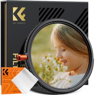K&F Concept 3 in 1 Filter 52mm CPL&ND2-32&Black Mist 1/4, 3 in 1 Filter mit 28 Schichten Nanobeschichtung, Polfilter & ND2-ND32(1-5 Stopps) & Black Mist 1/4 Filter Wasserdicht,Kratzfest,HD Nano-Xcel Serie