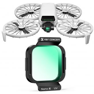 K&F Concept Protezione Ultravioletti UV Filtro per DJI Flip, Filtro UV con Vetro Ottico HD Multistrato/Telaio in Alluminio, Drone Lens Accessori