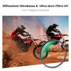49mm Filtro Ultra-Duro & Riflessione Ultrabassa UV con Un Panni di Puliziaper per Obiettivo Fotocamera, Protezione Ultravioletti, Vetro Ottico con 28 Strati Nano Rivestimento,Nano-Xcel