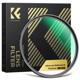 K&F Concept UV Filter 49mm 2 in 1 Schutzfilter Ultra-niedrige Reflexion & 9H Härte Nano-Xcel Serie
