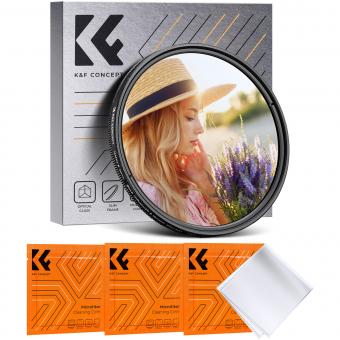 77mm Variable ND2-400 (1-9 Stops) & Black Mist 1/4 Filter with 18 Multi-Coatings for Camera Lenses Nano-Klear Series