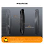 Filtro ND2-400 variável de 62 mm (1-9 pontos) e névoa preta 1/4 com 18 revestimentos múltiplos para lentes de câmera da série Nano-Klear