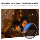 K&F Concept 82mm 4-Punkt-Feinlinien-Sterneffektfilter, Cine & Dreamlike Spezialfilter, 18-lagig beschichtetes optisches Glas mit 3 Staubsaugertüchern – Nano-Klear-Serie