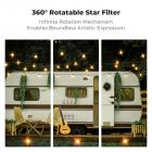 55 mm 4-punkts finlinjestjerneeffektfilter, Cine & Dreamlike spesialfilter, 18-lags belagt optisk glass med 3 støvsugerkluter – Nano-Klear-serien