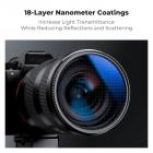 55 mm 4-punkts finlinjestjerneeffektfilter, Cine & Dreamlike spesialfilter, 18-lags belagt optisk glass med 3 støvsugerkluter – Nano-Klear-serien