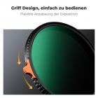 K&F Concept Ultra-niedrige Reflexion ND Filter 58mm Variabler ND2-400 Graufilter (1-9 Blendenstufen)(Nano Xcel)