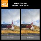 Filtro MCUV de 82 mm, marco de latón, marco de latón ultrafino multifuncional HD, película verde antirreflejo de 36 capas, serie Nano-Xcel Pro