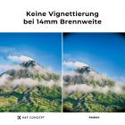 Keine Vignettierung bei 14mm Brennweite