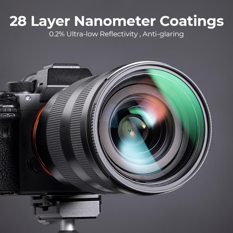 Types of camera filters: UV, polarizing, neutral density, color correction, etc.