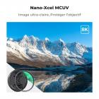 Filtre MCUV 58mm Filtre anti-UV de Protection avec Bouchon et Chiffon de Nettoyage, 28 Couches de Nano-revêtement - Série Nano-Xcel