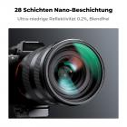 28 Nanobeschichtungen auf der Oberfläche des CPL Filters mit Objektivdeckel+Reinigungstuch