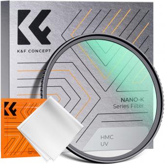 Filtre UV 46mm Filtre anti-UV de Protection Ultra-mince avec 18 Couches de Nano-revêtement et 1 Chiffons de Nettoyage - Série Nano-K