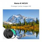 82mm Filtro MCUV de Vidrio Óptico con Revestimiento Nano + Tapa de Lente + Paño de Limpieza Serie Nano-Klear