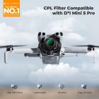 K&F CONCEPT Cirkulære Polarisatorer CPL Filter Kompatibel med DJI Mini 5 Pro, Drone CPL Anti-Glare Filter med 28 Multi-Coated HD Optisk Glas