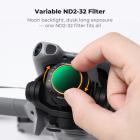 K&F CONCEPT Variable ND Filter Compatible with DJI Mini 5 Pro, ND2-32 1-5 Stops Multicoated HD Optical Glass Lightweight Drone Camera Lens Accessories for Aerial Photography Video Recording