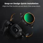 K&F CONCEPT Variable ND Filter Compatible with DJI Mini 5 Pro, ND2-32 1-5 Stops Multicoated HD Optical Glass Lightweight Drone Camera Lens Accessories for Aerial Photography Video Recording