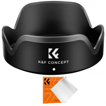 K&F Concept EW53 Paraluce a Baionetta Reversibile per Canon EF-M 15-45 mm f/3.5-6.3 IS STM Obiettivo,Canon RF-S 18-45 mm f/4.5-6.3 IS STM Obiettivo con Panno per Pulizia K&F Concept EW53 Paraluce a Baionetta Reversibile per Canon EF-M 15-45 mm f/3.5-6.3 IS STM Obiettivo,Canon RF-S 18-45 mm f/4.5-6.3 IS STM Obiettivo con Panno per Pulizia