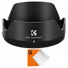 Pare-soleil à baïonnette K&F Concept Canon ES68 II avec un chiffon de nettoyage pour aspirateur *1 pour objectifs Canon EF 50 mm f/ 1,8 STM