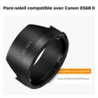 Pare-soleil à baïonnette K&F Concept Canon ES68 II avec un chiffon de nettoyage pour aspirateur *1 pour objectifs Canon EF 50 mm f/ 1,8 STM