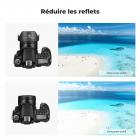 Pare-soleil à baïonnette K&F Concept Canon ES68 II avec un chiffon de nettoyage pour aspirateur *1 pour objectifs Canon EF 50 mm f/ 1,8 STM