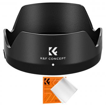 K&F Concept ES68 II Paraluce a Baionetta Reversibile per Canon EF 50mm f/1.8 STM Obiettivo con Panno per Pulizia K&F Concept ES68 II Paraluce a Baionetta Reversibile per Canon EF 50mm f/1.8 STM Obiettivo con Panno per Pulizia
