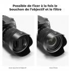 Pare-soleil à baïonnette K&F Concept Canon EW73D, avec un chiffon de nettoyage pour aspirateur *1, pour objectifs RF 24-105 mm F4-7,1 is STM, EF-S 18-135 mm f/3,5-5,6 IS USM