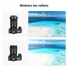 Pare-soleil à baïonnette K&F Concept Canon EW73D, avec un chiffon de nettoyage pour aspirateur *1, pour objectifs RF 24-105 mm F4-7,1 is STM, EF-S 18-135 mm f/3,5-5,6 IS USM