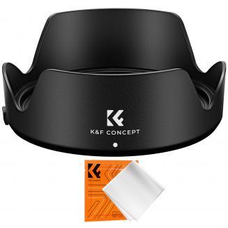 Pare-soleil à baïonnette K&F Concept Canon EW78F avec un chiffon de nettoyage pour aspirateur *1, adapté à l'objectif RF 24-240 mm F4-6.3
