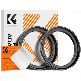 39-43mm Step-Up Filter-Adapterring (2 Stück)  , Objektiv-Adapterring für Filter aus Luftfahrt-Aluminium-Legierung mit einem Reinigungstuch