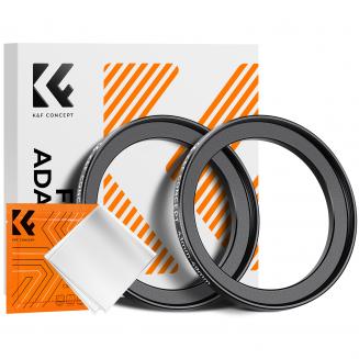 43-49mm Step-Up Filter-Adapterring (2 Stück)  , Objektiv-Adapterring für Filter aus Luftfahrt-Aluminium-Legierung mit einem Reinigungstuch