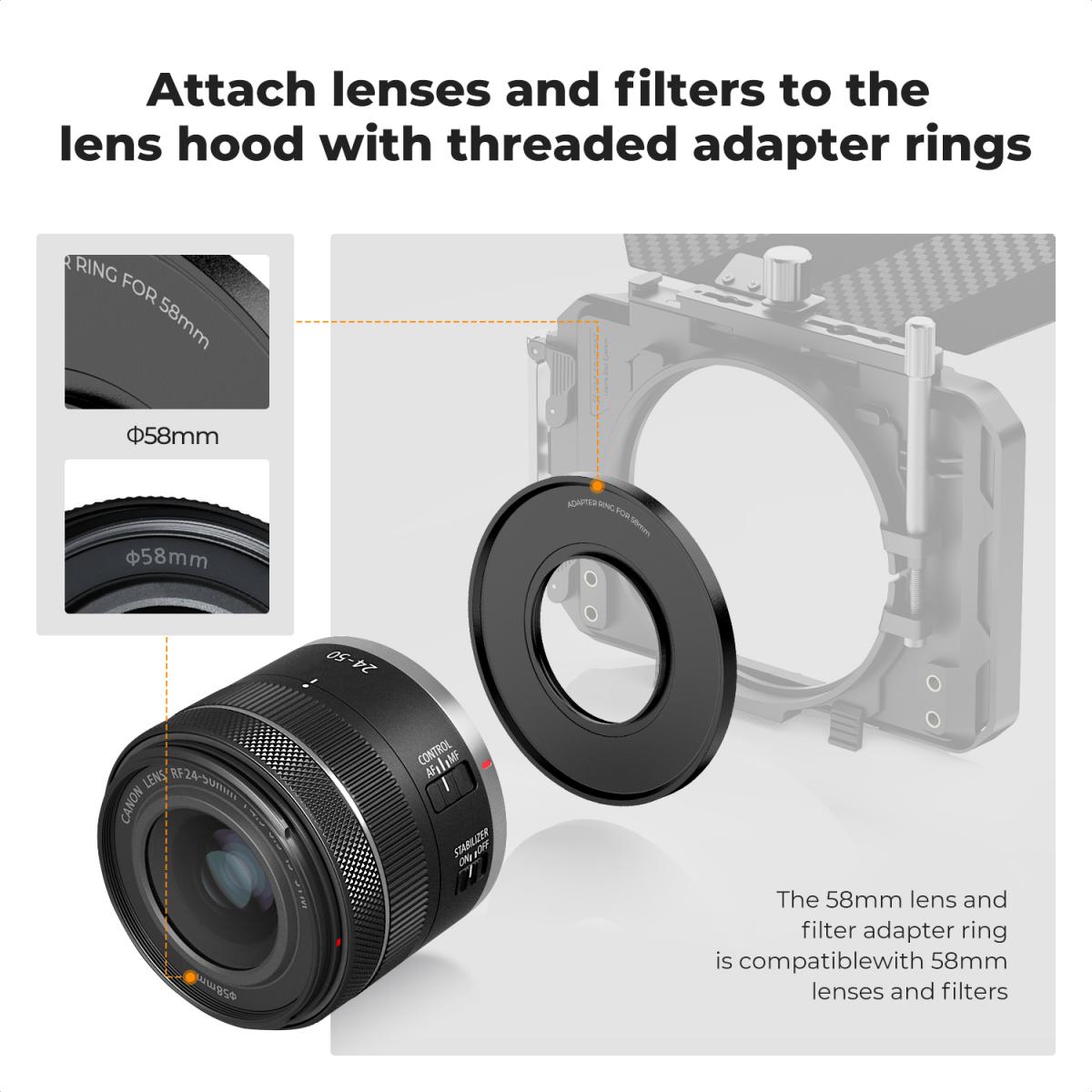 58mm Mat Kutu Adaptör Halkası