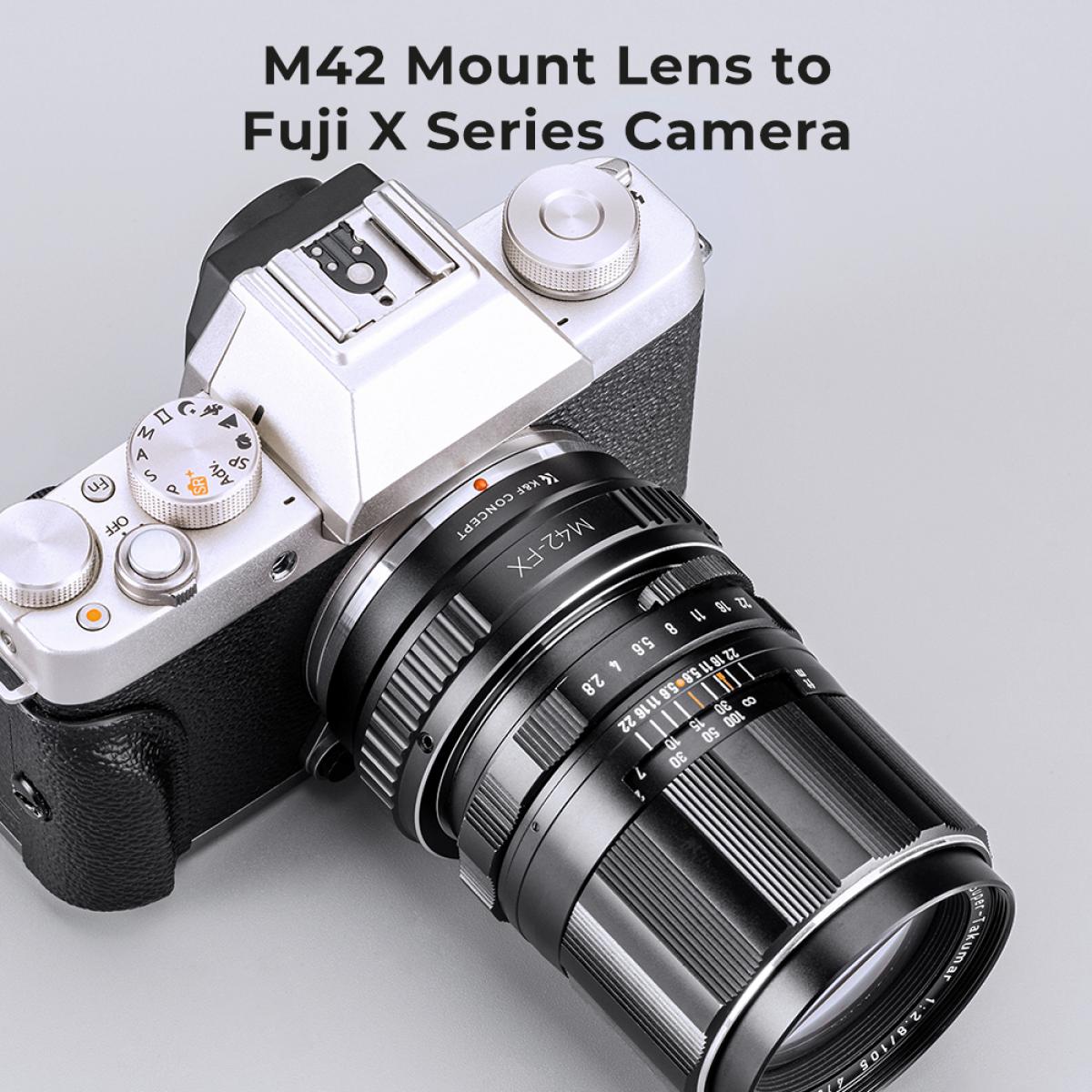 K&F M10111 Bague Adaptation Objectif M42 vers Fuji X Mount Appareil Photo